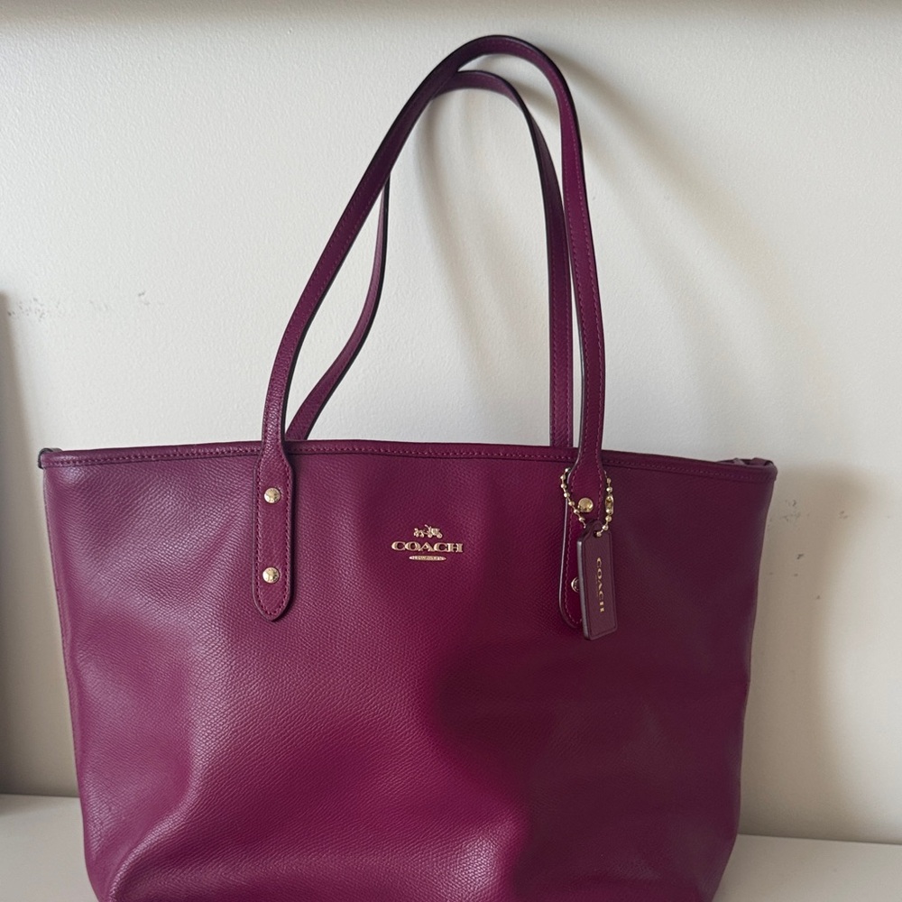 Coach Mulberry Leather Tote Bag